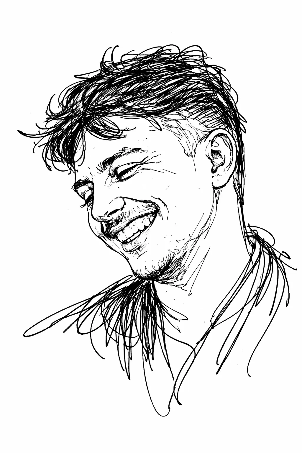 Hand-drawn portrait of Martin Nikolov